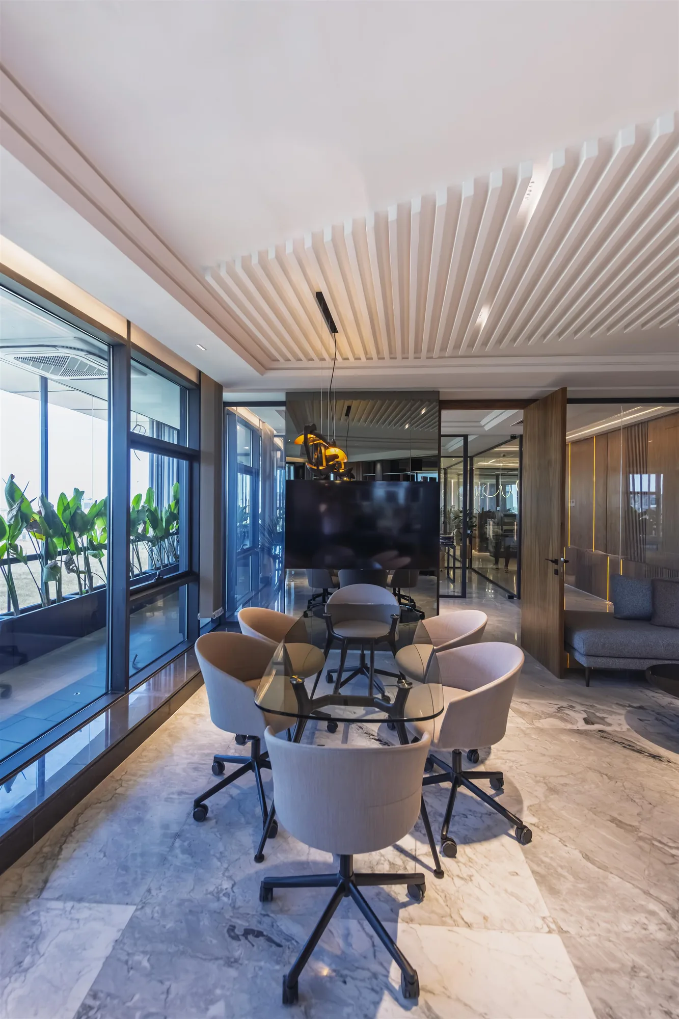 Vue panoramique Bureau B1 Casablanca — Atelier Mouna Bennani