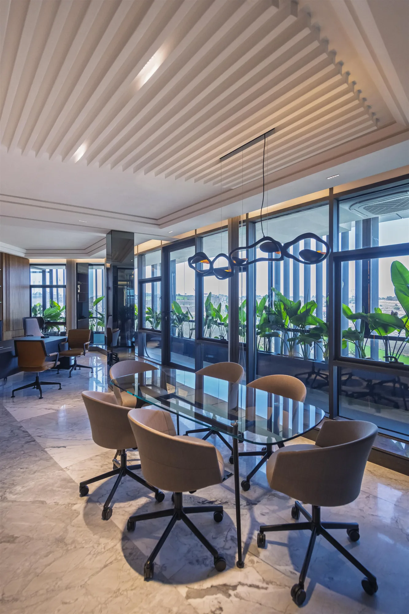 Finitions Bureau B1 Casablanca — Atelier Mouna Bennani