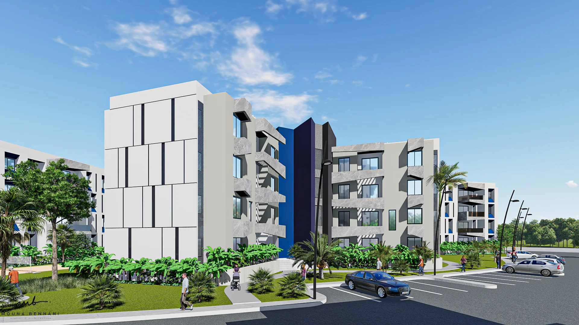 Détail architectural Lotissement Sidi Rahal — Atelier Mouna Bennani