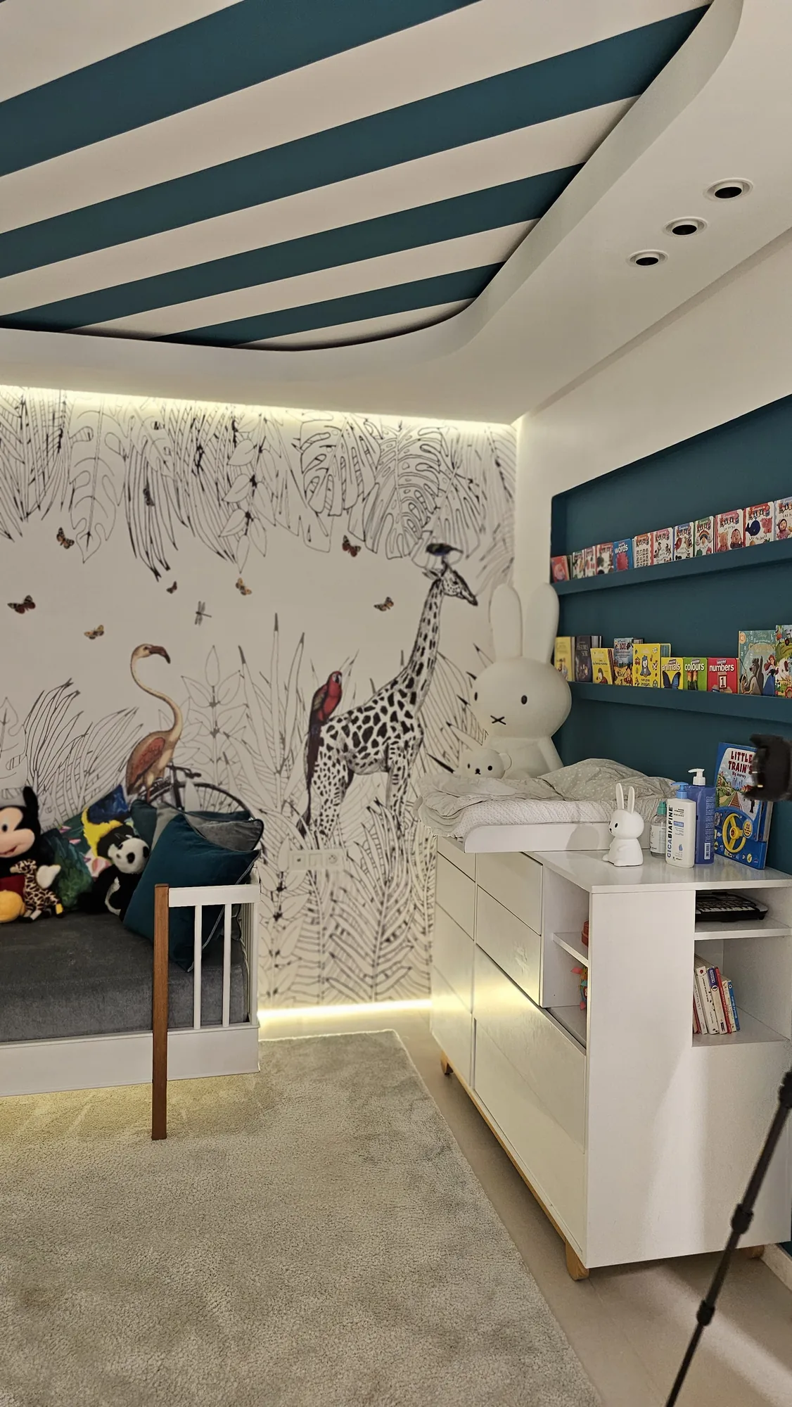 Vue d'ensemble réhabilitation penthouse design intérieur luxe Casablanca — Atelier Mouna Bennani