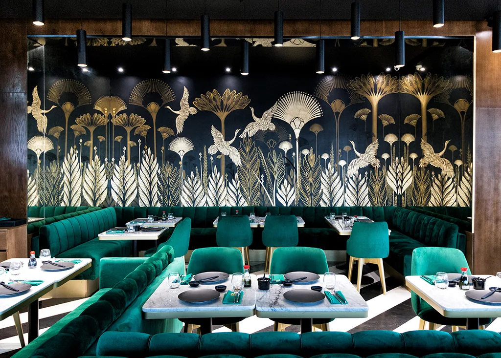 Restaurant Wakame Rabat design intérieur luxe — Atelier Mouna Bennani Architecture & Design