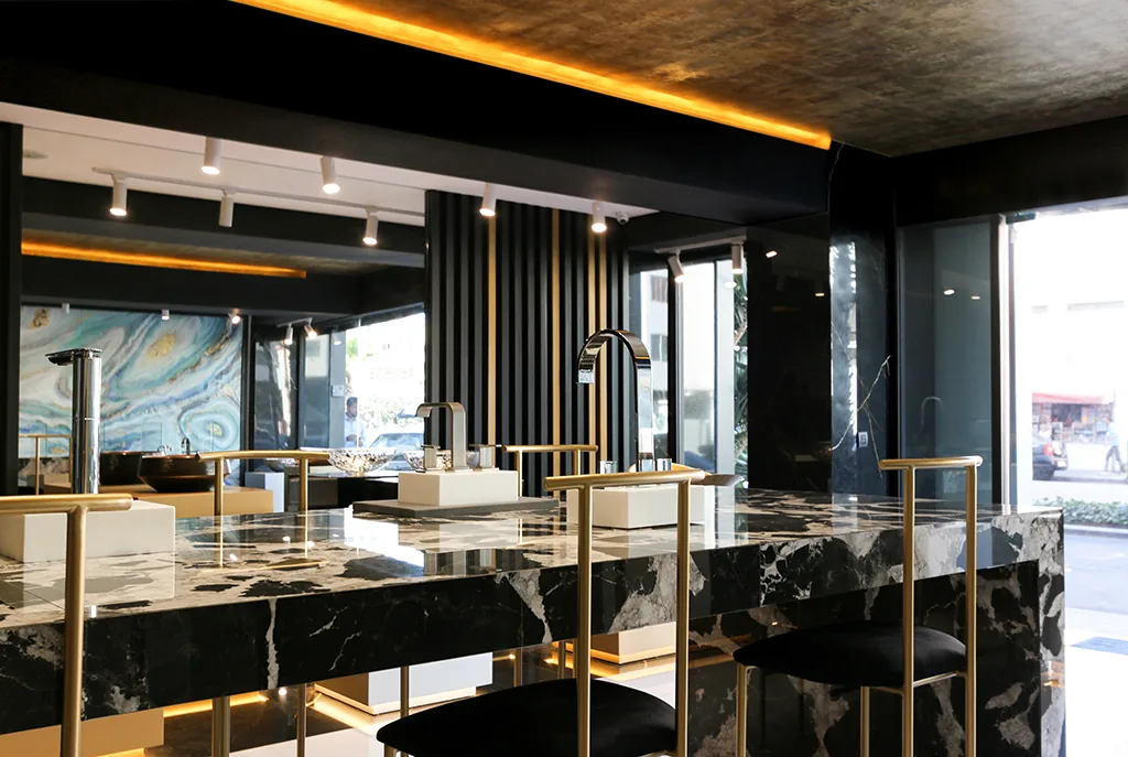 Détail intérieur Showroom Verrell Design — Atelier Mouna Bennani