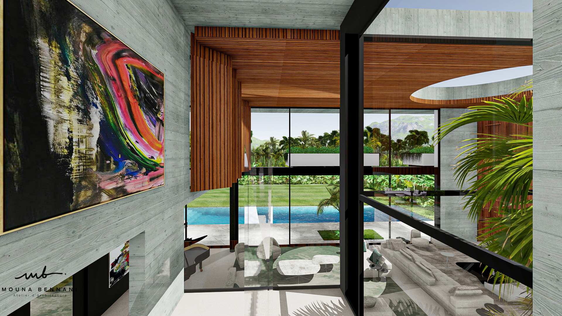 Détail intérieur finitions luxe villa architecture Casablanca À