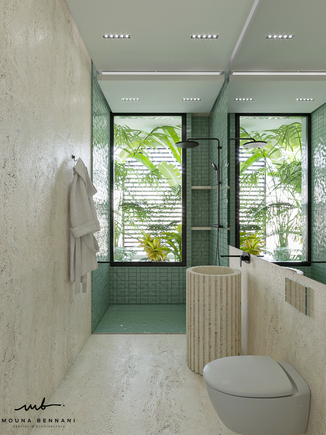 Salle de bain enfant Villa B2 — Atelier Mouna Bennani