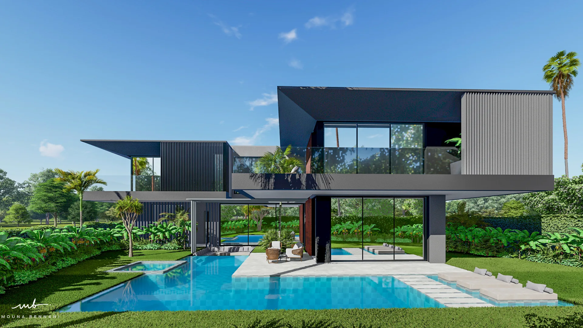 Villa B3 design intérieur luxe architecture Casablanca — Atelier Mouna Bennani