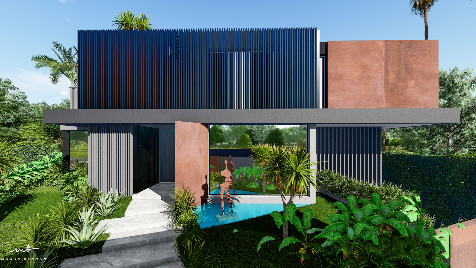 Détail architectural Villa B3 — Atelier Mouna Bennani