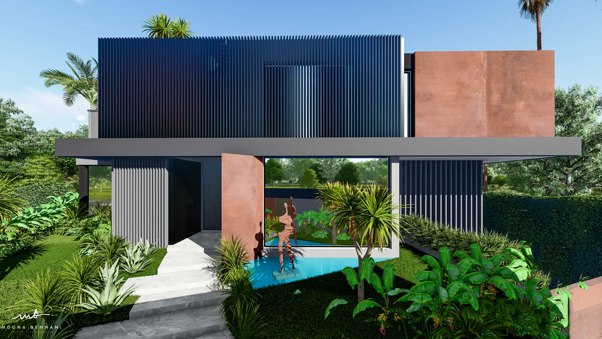 Détail architectural Villa B3 — Atelier Mouna Bennani
