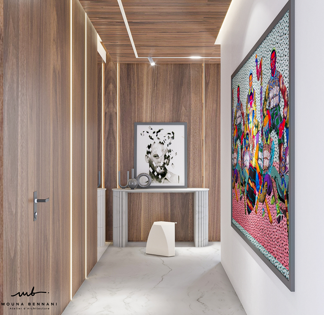 Couloir étage Villa C1 — Atelier Mouna Bennani