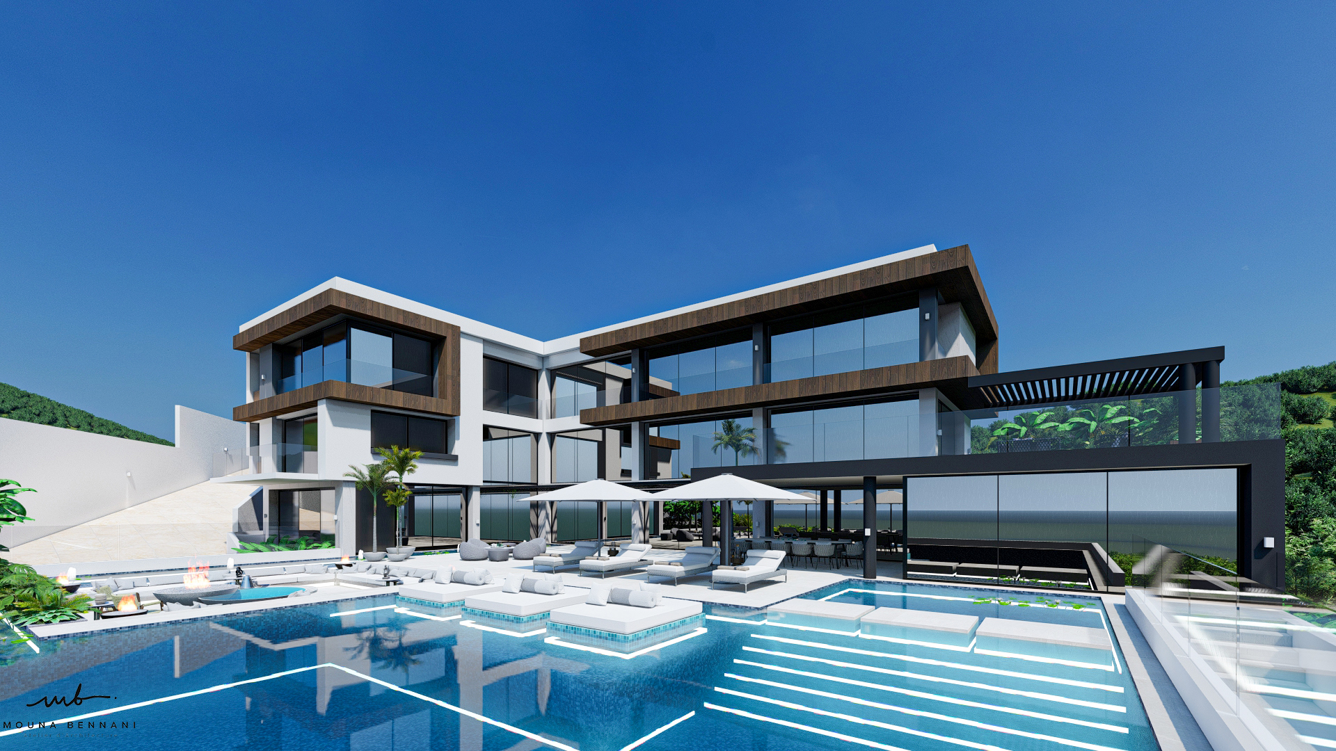 Rendu architectural Villa C1 — Atelier Mouna Bennani