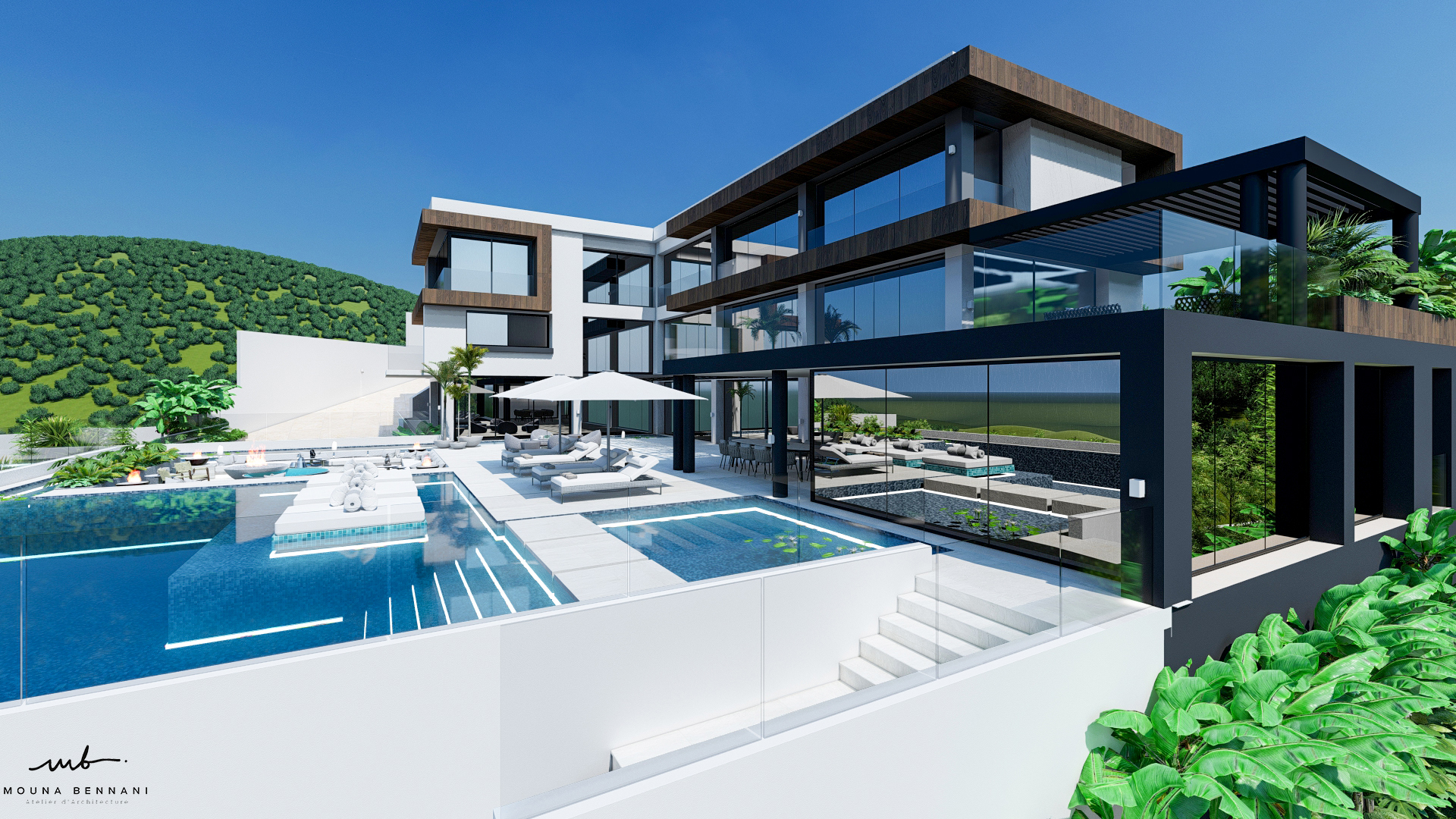 Rendu architectural Villa C1 — Atelier Mouna Bennani