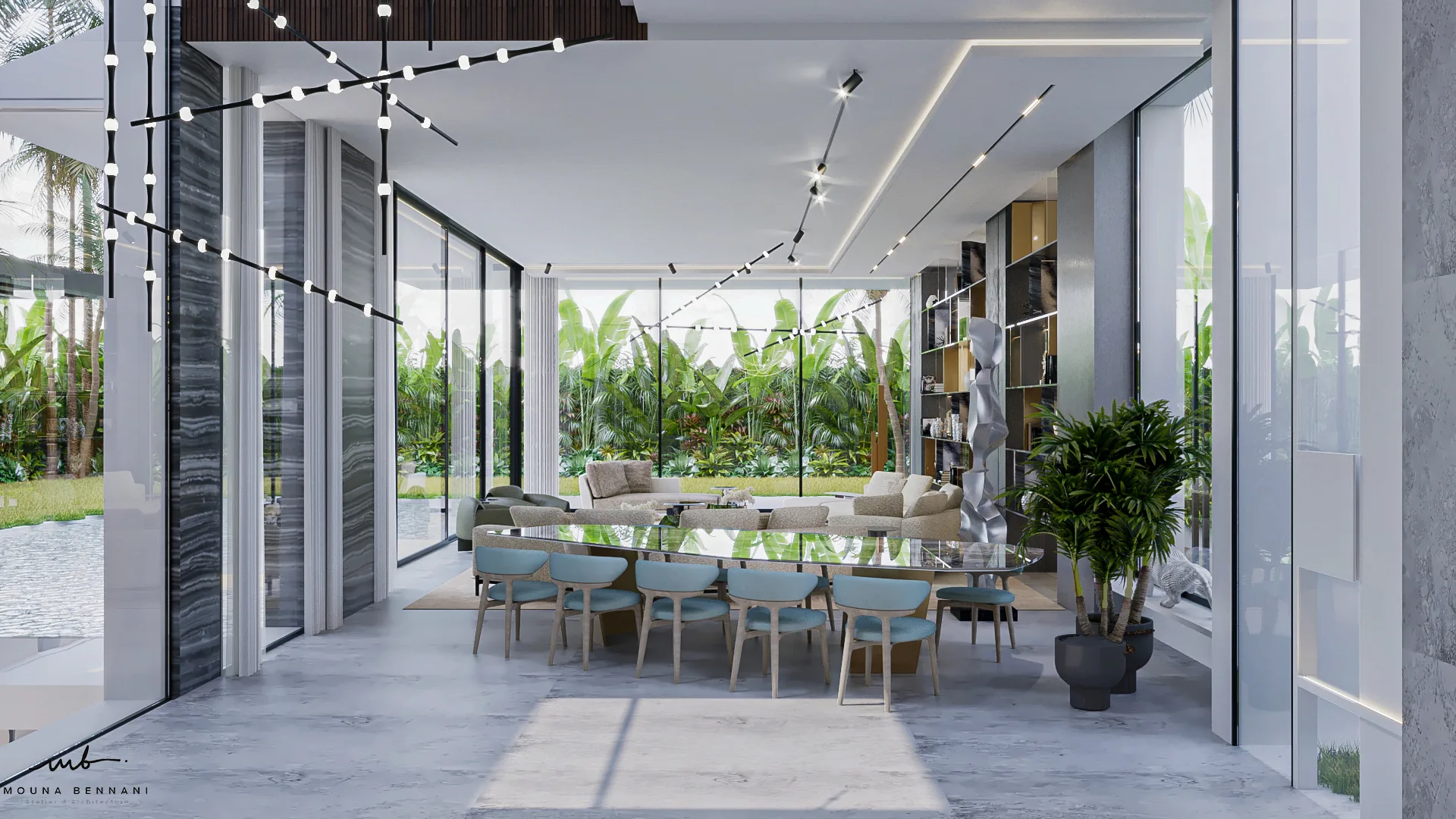 Villa contemporaine design intérieur haut de gamme Casablanca 2024 — Atelier Mouna Bennani