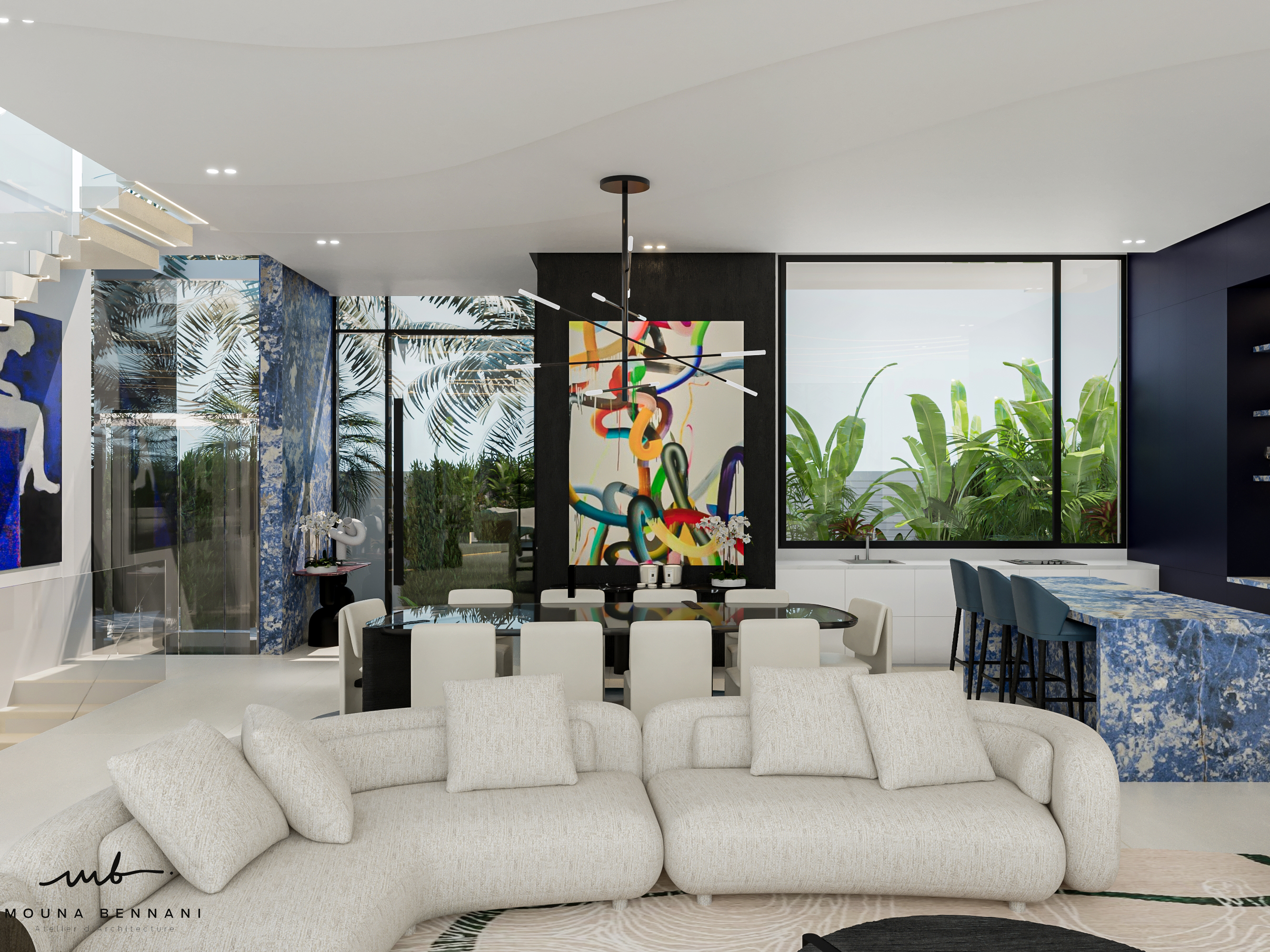 Espace de vie Villa H2 — Atelier Mouna Bennani