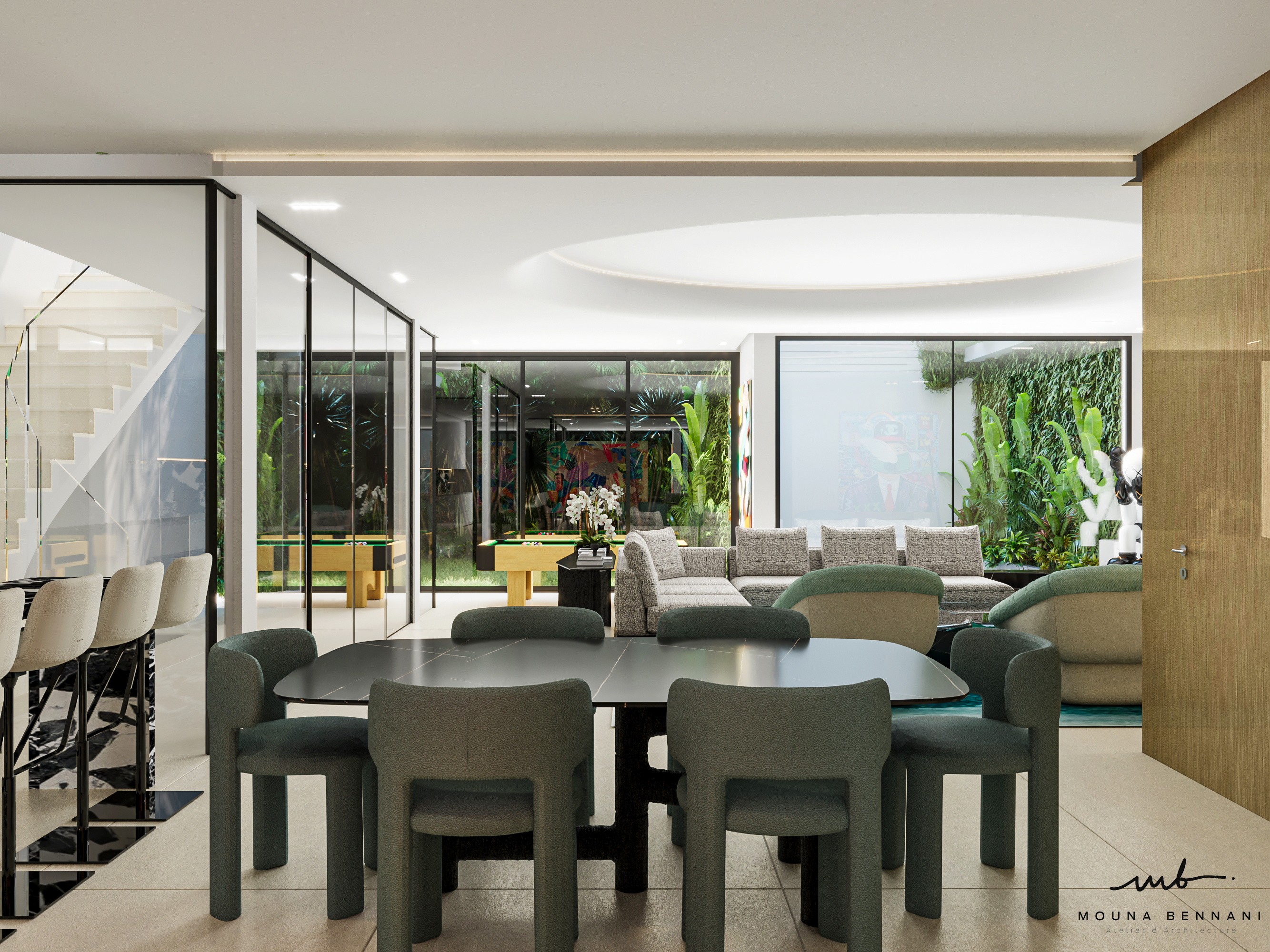 Espace principal Villa H2 — Atelier Mouna Bennani