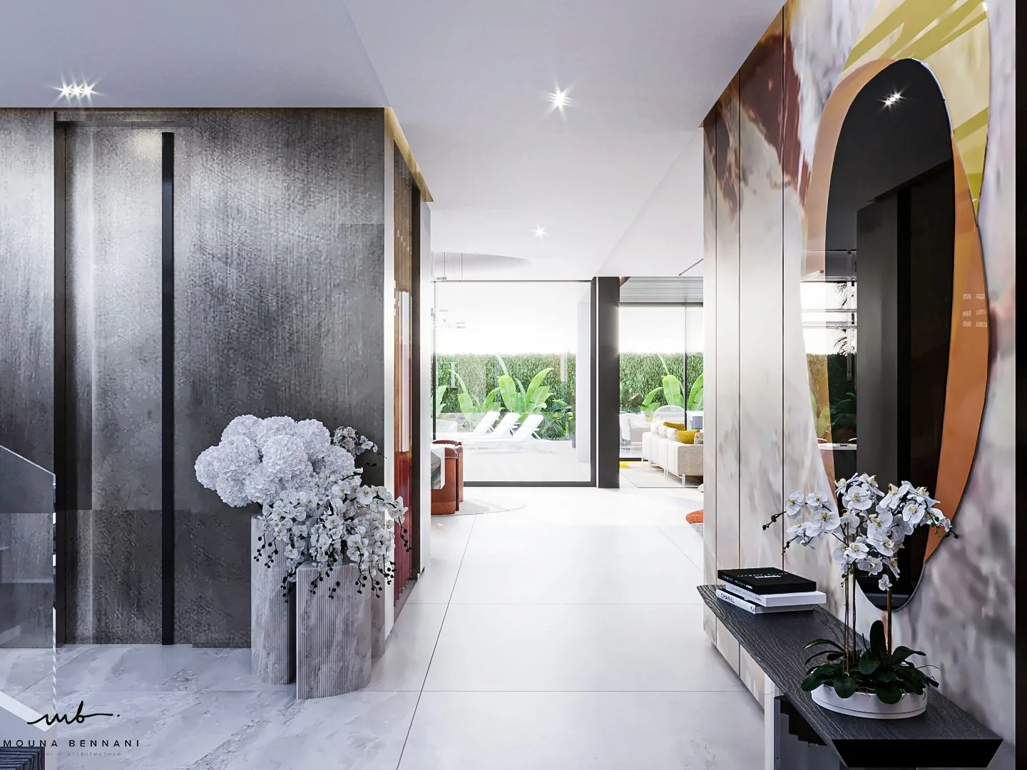 Villa H3 design intérieur luxe Anfa Casablanca — Atelier Mouna Bennani