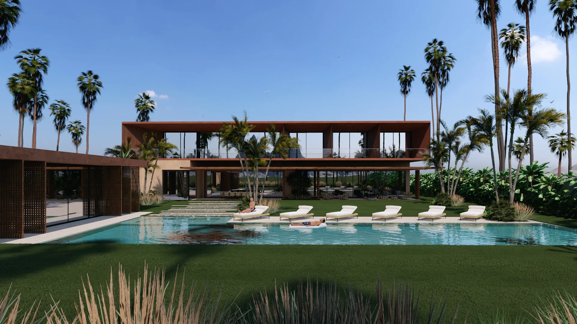 Villa M1 architecture design intérieur luxe Marrakech — Atelier Mouna Bennani