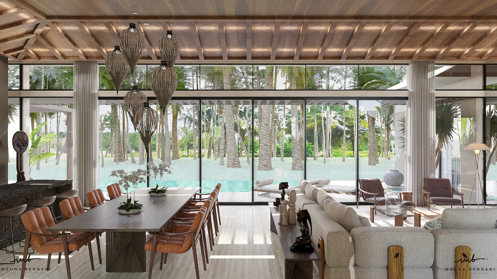 Villas Assinie Interior Design design intérieur luxe Abidjan — Atelier Mouna Bennani