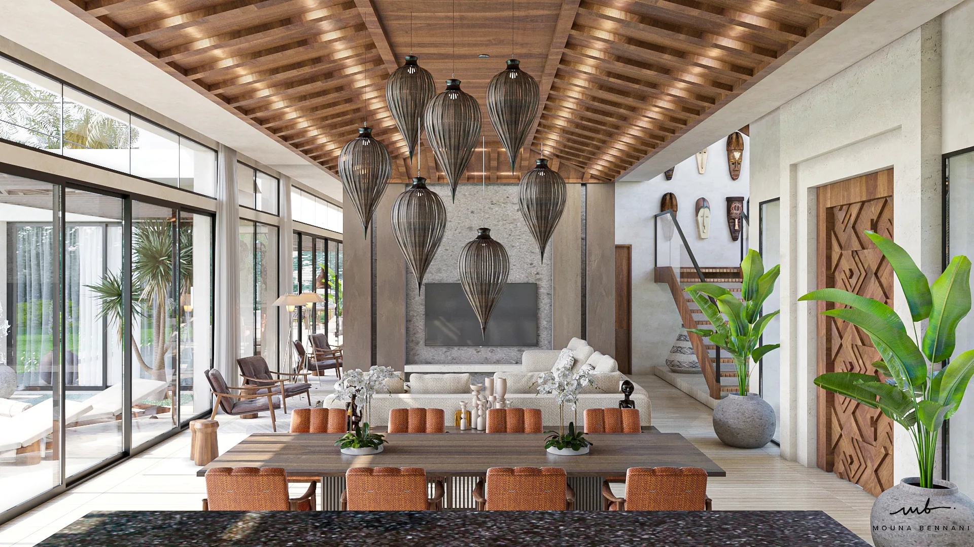 Intérieur Villas Assinie luxe Abidjan — Atelier Mouna Bennani