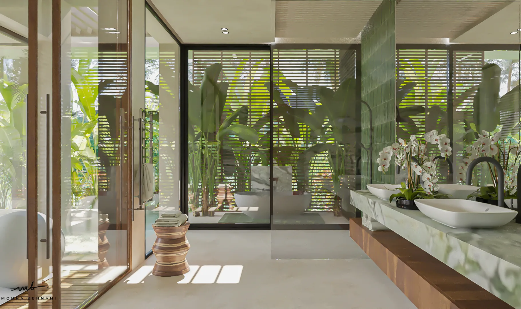 Détail intérieur Villas Assinie Abidjan — Atelier Mouna Bennani