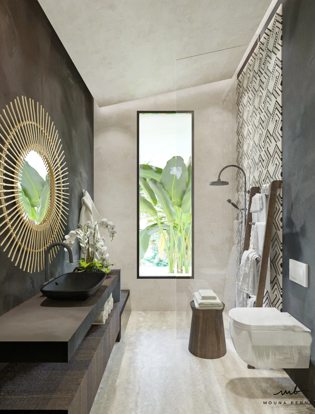Chambre Villas Assinie intérieur — Atelier Mouna Bennani