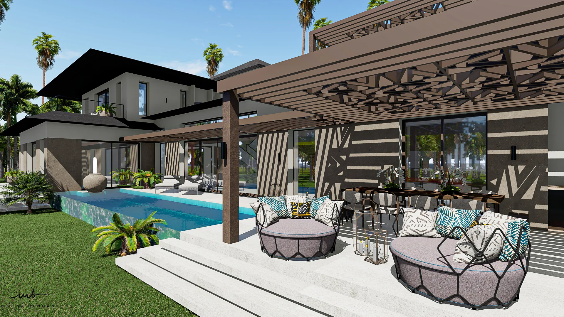 Vue panoramique Villas Assinie — Atelier Mouna Bennani